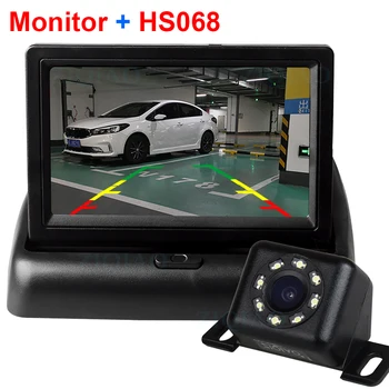 ZIQIAO 4,3-Инчов LCD Екран Авто Монитор Комплект Камера за Паркиране на Система за Мониторинг за Обратно виждане NTSC PAL P03 2