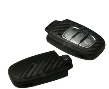 Автомобилен Стайлинг, черен Автомобилен Ключ От Въглеродни Влакна, Стикер За Audi A4 A6 RS4 A5 A7 A8 S5 RS5 8T Q5 S5 S6, Аксесоари За инсталиране на Ключове