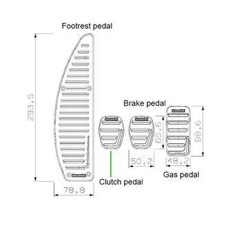 Автомобилна Поставка за Крака на Съединителя на Спирачката Газ на педала за Газта Автомобили Педал за VOLVO S40 V40 C30 MT Алуминиева сплав Авто Аксесоари за подреждане 1