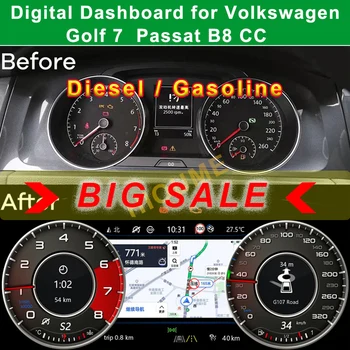 Автомобилна Таблото за измерване на Скоростта Датчици за Арматурното Табло LCD Монитор Мили За Volkswagen Golf 7 R Golf7 MK7 GTi Passat B8 CC