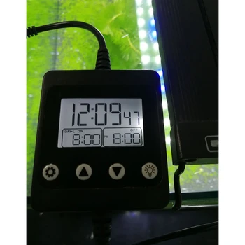 Аквариум Led Контролер за Осветление на Регулатори Модулатор с LCD Дисплей за Аквариум Интелигентна Система за Синхронизация на Времето на Изгрева и Залеза 0