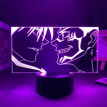 Аниме Сатору Годзе джиу-джицу Кайсен 3D Лампа Led нощна светлина Карикатура Приятелство Комикс Сензорна Лампа нощна светлина 4