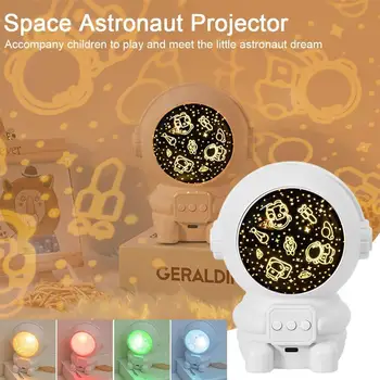Астронавт Звезден Проектор 360 ° с Регулируема Galaxy Проектор Светлина USB Космонавт лека нощ За Деца, Подарък За Спални Игри Стая