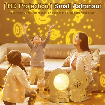 Астронавт Звезден Проектор 360 ° с Регулируема Galaxy Проектор Светлина USB Космонавт лека нощ За Деца, Подарък За Спални Игри Стая 4