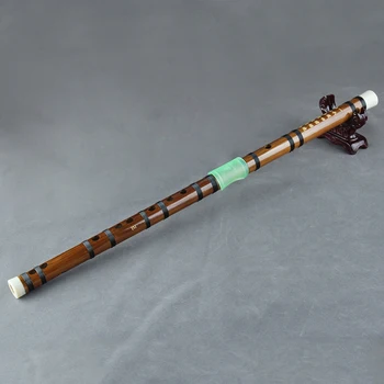 Бамбук Флейта с Черна Линия Традиционен Китайски Дървен Духов Музикален Инструмент Ръчно изработени Доставка Свирене диаграма 1