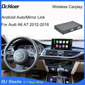 Безжичен Интерфейс на Apple CarPlay Android авточасти За Audi A6 A7 2012-2018 с функция Огледално връзка AirPlay Car Play Youtube 0