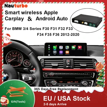 Безжична CarPlay за BMW 3 4 series F30 F31 F32 F33 F34 F35 F36 2012-2020, с функция за Android Mirror Линк AirPlay Car Play