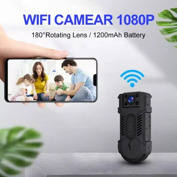 Безжична камера V380 Pro WD18, оборудвана с Wi-Fi монитора на камерата с висока разделителна способност, със завъртане на 180 градуса, имат запис на 1080p 1