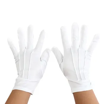 Бели памучни ръкавици могат да се мият ръце, за да се предотврати появата на фини мъжки памучен конец без ръкави, с кръгло деколте 0