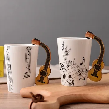 Битова външна търговия керамична чаша за вода творческа музика любителите на кафе проста чаша