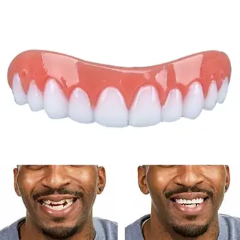 Бяла Имитация На Фалшив Горния Зъб Избелваща Лента За Зъбни Протези Скоба За Грижа За Устната Кухина Играчка 4