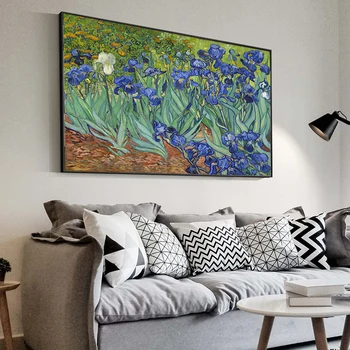 Ван Гог Ириси Цветя, Репродукции На Картини На Стената Импресионист Ириси Платно Изкуството На Декоративни Картини За Хол 1