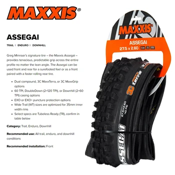 Велосипедна гума MAXXIS Assegai 29x2,50 29x2,6 27,5x2,5 3C MaxxTerra EXO + Бескамерная Готова Сгъваема гума за ПЛАНИНСКИ ВЕЛОСИПЕДИ 0