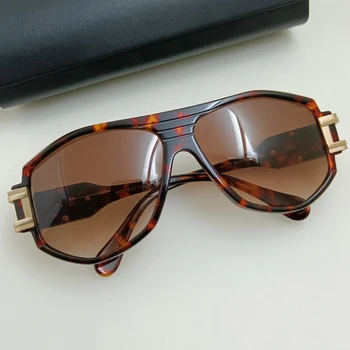 Високо качество на Водещи Европейски Марки Класически Слънчеви Очила с Големи Рамки HD Кафяв Цвят за Мъже/Жени, Реколта Ретро Модни Очила Gafas Oculos