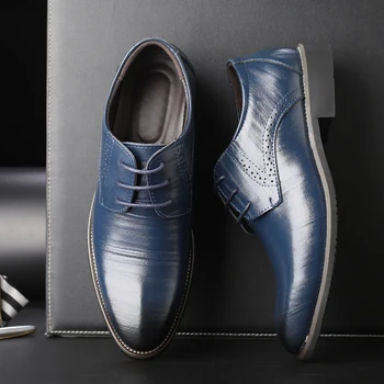 Висококачествени Ежедневни Обувки Големи Размери, Мъжки Гореща Разпродажба, Дишаща Брандираната Мъжки Ежедневни Обувки, Официалната Бизнес И Ежедневни Мъжки Обувки В Черен Цвят 4