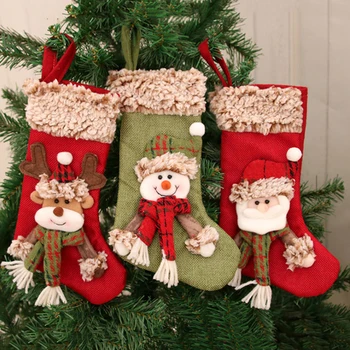 Големи Коледни Подаръчни Пакети За Декорация На Камината Чорапи Нова Година Титуляр За Бонбони Начало Декор Нова Полезна Гореща Разпродажба