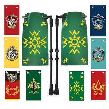 Голям Флаг за Гондора Мордора на Рохан Изенгарда Елфи Римски Легион Кръстоносците Рицари Флаг Класически Блок Играчка Bricklink