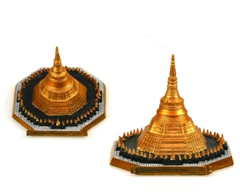 Гореща Разпродажба Пагода Shwedagon, Янгон, Мианмар Творчески Изделия От Смола На Световно Известната Туристическа Атракция Модел На Туристически Сувенир За Събиране На Подаръци 0