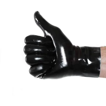 Горещи Продажба Секси Латексови Ръкавици Черни Къси Гумени Ръкавици За Възрастни Унисекс Безшевни Ръкавици 3
