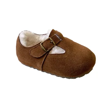 Детски Зимни Памучен Обувки За Момичета Домашна Градинска Вълна Обувки На Меху Детска Топлото Обувки За Бебета Обувки За Момчета В Корейски Стил 4