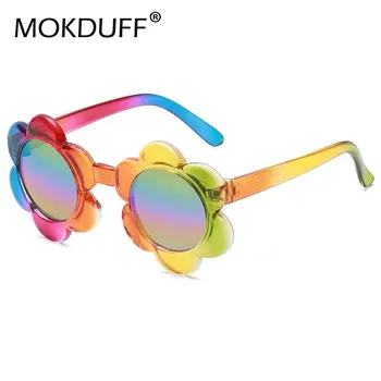Детски Слънчеви Очила с Цветен Модел, с Преливащи се цветове от Цветни Сладки Кръгли Детски Очила за Деца, Момчета И Момичета, Активна Почивка