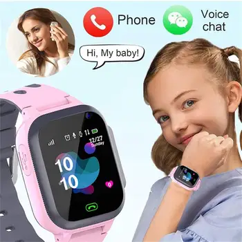 Детски Умен Часовник 1,44 Инча 2G Сим-Карта на Разговор на Смартфон, С Лесен Сензорен екран СРЕЩА GPS Часовника от Английската Версия на Нов Гривна