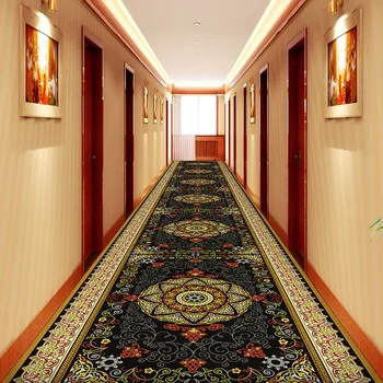 Дълъг Коридор Килим Европейската Стълбище Коридор Килим Сватбен Хотелски Килим килимът Може да се Коригира Размера на Нескользящие Постелки За пода 0