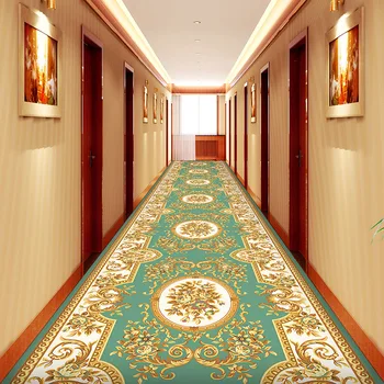 Дълъг Коридор Килим Европейската Стълбище Коридор Килим Сватбен Хотелски Килим килимът Може да се Коригира Размера на Нескользящие Постелки За пода 2