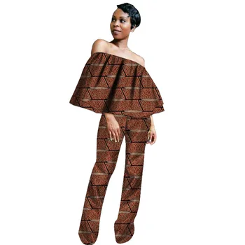 Елегантни Дамски Африкански Костюми, Блузи С Панталони, Нигерийски Модни Женски Облекла в Анкара, Комплекти Панталон За Сватбени партита 0