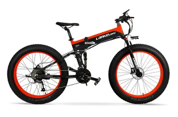 Електрически велосипед LANKELEISi 1000 W T750plus Мотор 14.5 AH литиево-йонна батерия Panasonic 26x4,0 Преносима Дебела Снежна Плажната Гума в Сгънат вид велосипед