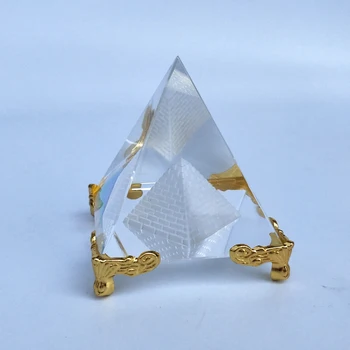 Енергията На Изцеление Кух Кристал Стъкло Египетска Пирамида Аксесоари За Декорация На Дома 2