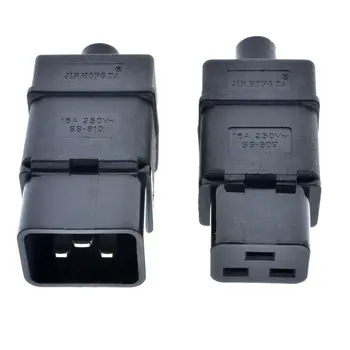 Жак PDU/UPS Standard IEC320 C19 С20 16A 250 v ac Електрически захранващ кабел Конектор кабел Подвижна включете SS-809 Включете SS-810 2