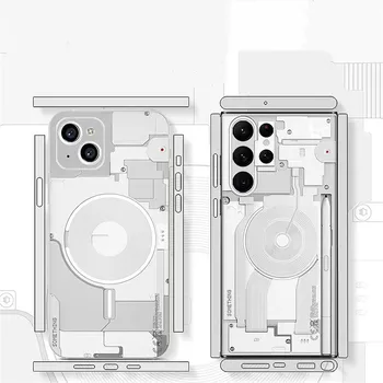 За Samsung S22 Ultra S21 iphone14 13mini 12pro max Нищо Етикети Седалките На Задния Капак Стикер на Кожата 3 М Защитно Фолио, Стикер