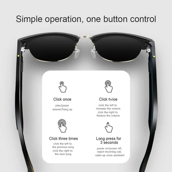 За xiaomi huawei Bluetooth Smart Точки Аудио Хендсфри Спортни Стерео Слънчеви Очила Слушалки Музика HD Звук Смарт Очила 4