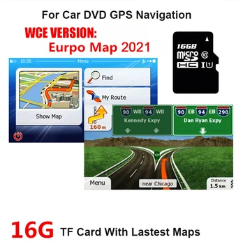 за система за WCE Автомобилен GPS навигатор 16 GB Micro SD Карта Последната Карта на Европа Италия, Франция, Великобритания, Испания, Турция, Германия, Австрия и т.н