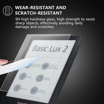 Защитно фолио от закалено стъкло за 6-инчов Pocketbook Touch HD 3 / Touch Lux 4 / Touch Lux 5 / Basic Lux 2 / Pocketbook Color (2 опаковки) 4