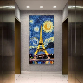 Известната Картина на Ван Гог Платно Картина на Стената Художествени Картини Плакат и Принт за Хола, Офис Стая Домашно Произведения Украса 3