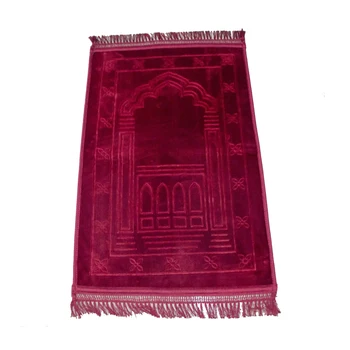 Ислямът молитвен мат мюсюлмански молитвен мат килим портативен сгъваем арабски сейада килим килим tapis priere de Исляма Плюшени Тъкани Подложки 3