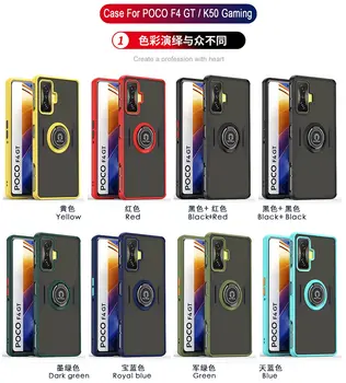 Калъф За Xiaomi Redmi K50 Ultra Case с Кольцевым Държач За Защита От падане, Твърд Калъф За Redmi K50 Gaming K40 Pro K50Pro K40S, Калъф За Телефон 5