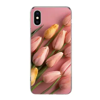 Калъф За мобилен телефон с цвете лале за Apple iPhone 14 13 Pro Max 11 12 Mini SE 2020 X XR XS 8 7 Plus 6 6S 5 5S Калъф във формата на Миди с Модел S 5