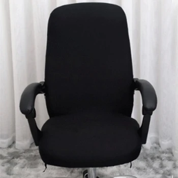 Калъф За офис стол Еластичен Сиамски Калъф За Офис стол Въртящ се Стол на Защитно покритие на Компютърен стол (Черен) 2