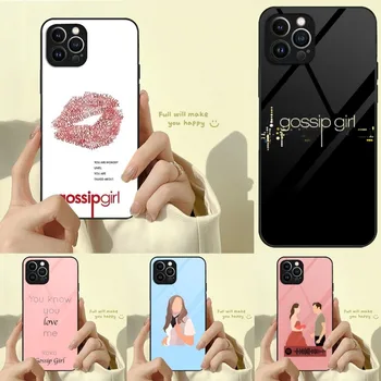 Калъф За Телефон Gossip Girl, изработени от Закалено Стъкло За iPhone 13 12 11 Pro Max Mini X XR XS Max 8 7 6s Plus SE 2020 Shell Fundas