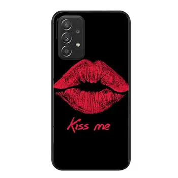 Калъф за телефон Kiss me за Samsung Galaxy A51 A50 A52 5G A20E A60 A20S A71 A40 A40S A90 A70 A32 A30 A70 A21S калъф за вашия телефон 1