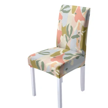 Калъфи За столове с цветя и Растения, Артистичен Дизайн, Универсален Размер, Миещи Големи Разтеглив Калъфи За Столове, Гъвкави Калъфи за масата За хранене Седалки 0