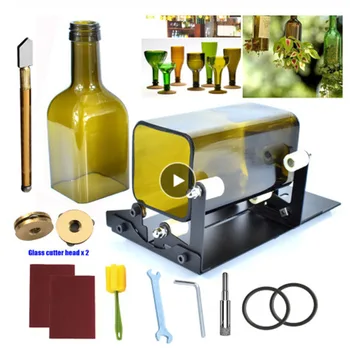 Квадратна бутилка стъклена бутилка режещ инструмент САМ набор от инструменти за рязане на бутилки вино