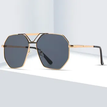 Квадратни Мъжки Слънчеви Очила 2020 Маркови Дизайнери Метална Дограма за Черни Слънчеви Очила За Шофиране Дамски Унисекс Летен Стил UV400 0