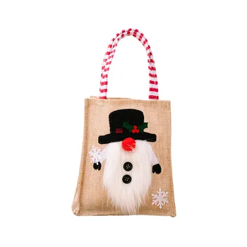 Коледна Украса на Подарък Чанта от Зебло за Еднократна Употреба Съхранение, Декоративна Чанта, Многофункционална Чанта, Подарък Чанта за Празник, Коледните Събития, Партита 3