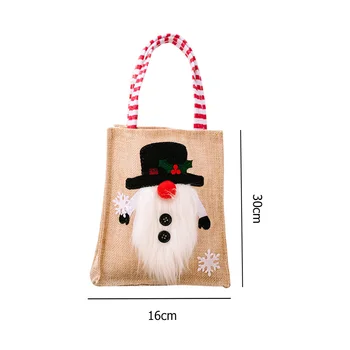 Коледна Украса на Подарък Чанта от Зебло за Еднократна Употреба Съхранение, Декоративна Чанта, Многофункционална Чанта, Подарък Чанта за Празник, Коледните Събития, Партита 5