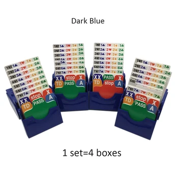 (Комплект от 4) Устройство за залагания Blue Bridge Partner Кутия за залози Bridge с представители на карти за игра на бридж в Texas Holdem