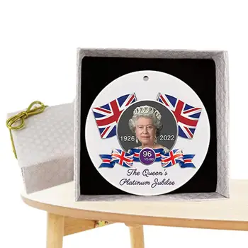 Кралица Елизабет II, Сувенир, Керамика Английска Кралица Коледни Висулки Памет Паметник на Кралица Британски Украса 0